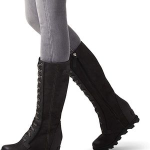Sorel Black Joan Of Arctic Tall Wedge Boot/Booties